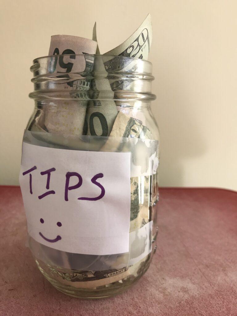 tipping jar
